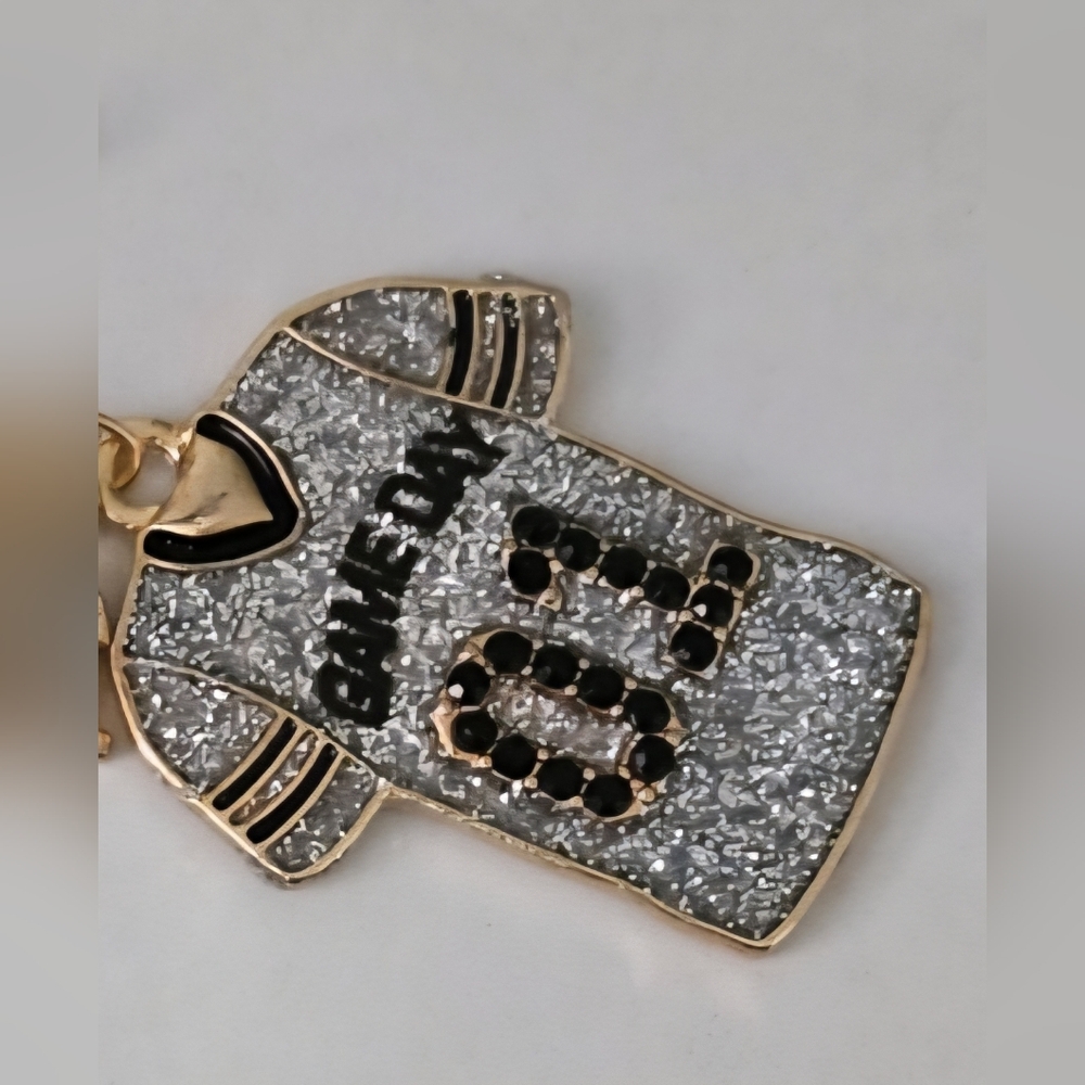 Football Theme Bag Charm/Keychain with Bling Jersey & Helmet Charms- NWOT - Picture 5 of 5